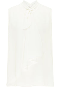 B-WARE DREIMASTER KLASSIK DAMEN ÄRMELLOSE BLUSE GR.M FARBE WOLLWEISS