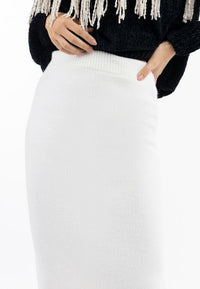 B-WARE IZIA DAMEN STRICKROCK Gr.M/L FARBE WEISS