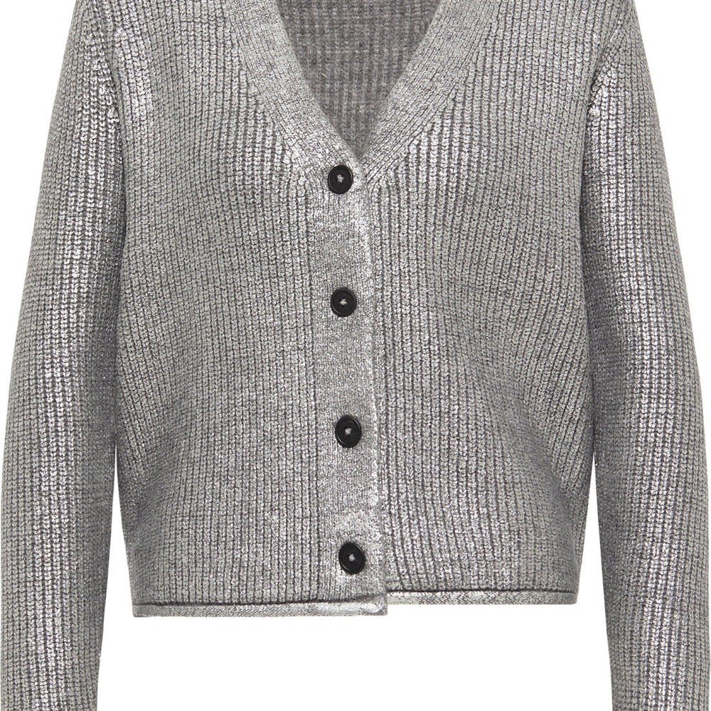 B-WARE myMo Strickpullover nolie Gr.M/L Farbe Silber Schwarz