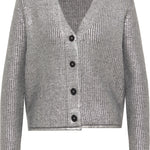 B-WARE myMo Strickpullover nolie Gr.M/L Farbe Silber Schwarz