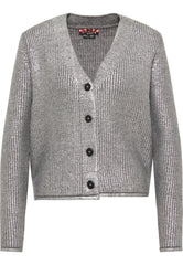 B-WARE myMo Strickpullover nolie Gr.M/L Farbe Silber Schwarz