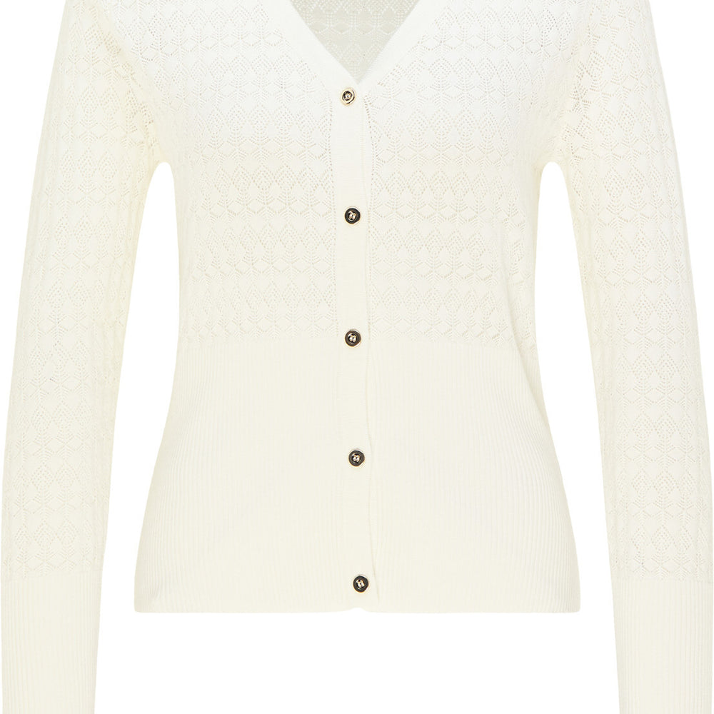 B-WARE FAINA DAMEN STRICKJACKE Gr. XS/S Farbe Wollweiss