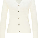 B-WARE FAINA DAMEN STRICKJACKE Gr. XS/S Farbe Wollweiss