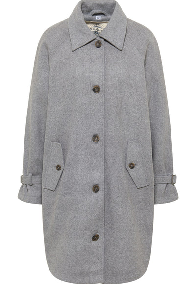 B-WARE DreiMaster Vintage Damen Übergangsmantel Gr. S Farbe Grau Melange