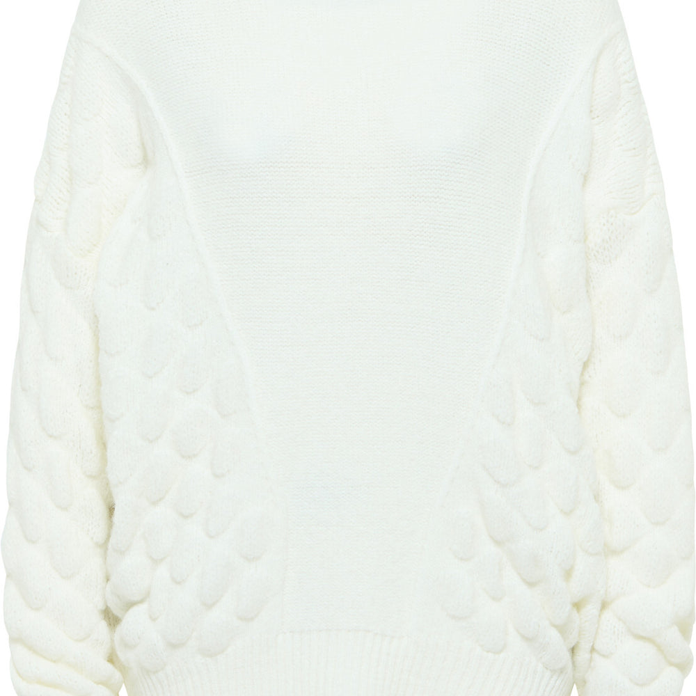 B-WARE FAINA DAMEN STRICKPULLOVER Gr. M/L FARBE WOLLWEISS