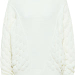 B-WARE FAINA DAMEN STRICKPULLOVER Gr. M/L FARBE WOLLWEISS