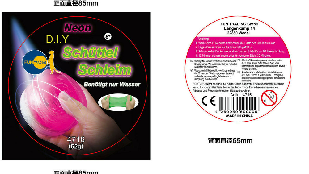 D.I.Y. Schüttel Schleim NEON / GID