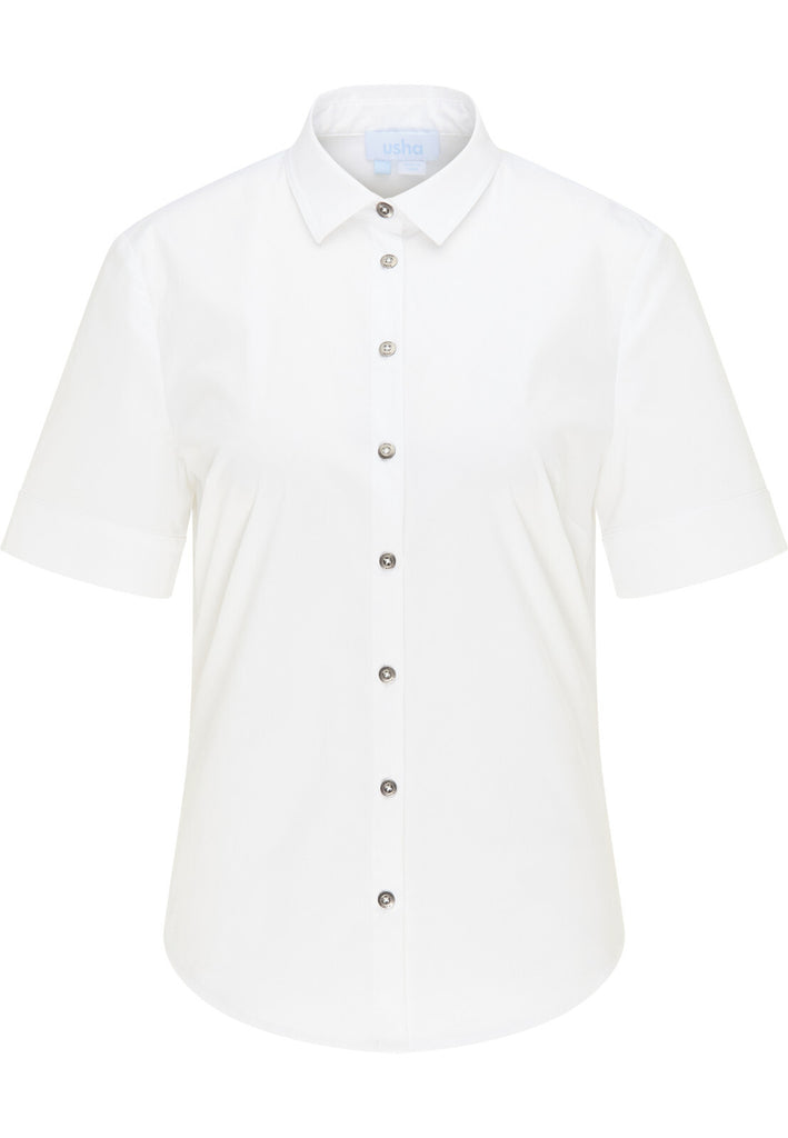 B-WARE USHA BLUE LABEL DAMEN BLUSE Gr. XL Farbe Weiss