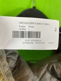B-WARE DREIMASTER DAMEN PARKA Gr. L Farbe KHAKI