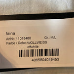 B-WARE FAINA DAMEN STRICKPULLOVER GR.M/L FARBE WOLLWEISS