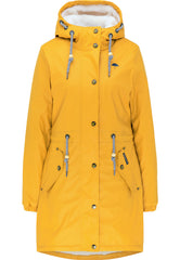 B-WARE Schmuddelwedda Damen Regenmantel mit Teddyfutter Gr.S Farbe Curry