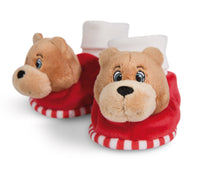 NICI Babyschuhe mit Rassel FC BAYERN Bär Berni 49083 - NICI Rasselschuhe 11cm
