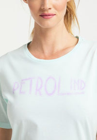B-WARE PETROL INDUSTRIES DAMEN T-SHIRT Gr.L FARBE SOOTHING SEA