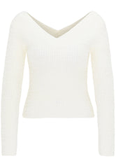 B-WARE FAINA DAMEN SWEATSHIRT Gr. M/L FARBE WOLLWEISS