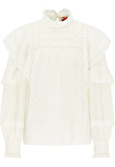 B-WARE MYMO ROCKS DAMEN BLUSE GRÖSSE L Farbe Weiss