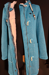 Musterware/Einzelstück …DREIMASTER DAMEN MANTEL GR. S Farbe Türkis Melange