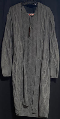 B-WARE MYMO ROCKS DAMEN STRICKJACKE Gr.M/L Farbe Grau