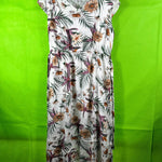 B-WARE USHA DAMEN KLEID Gr. XL Farbe Weiss Mehrfarbig