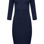 B-WARE USHA BLACK LABEL DAMEN KLEID Gr. 36 Farbe Dunkelblau