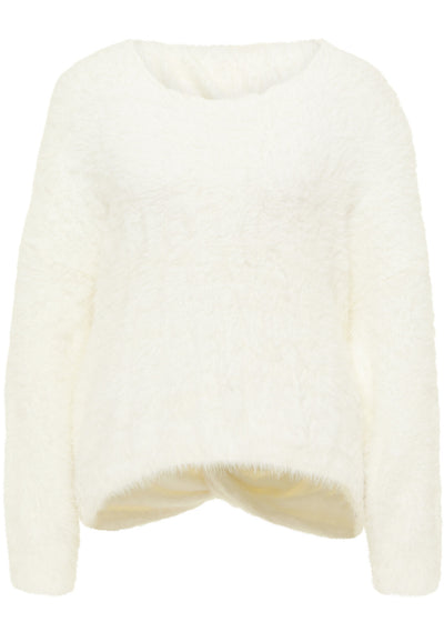B-WARE FAINA DAMEN STRICKPULLOVER Gr. M/L Farbe Wollweiss