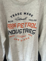 B-WARE PETROL INDUSTRIES HERREN PULLOVER GR.L FARBE ANTIQUE WHITE MELEE