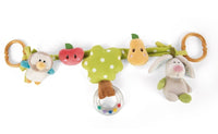 Nici 48512 Kinderwagenkette Hase und Eule 40cm mit 5 Figuren | My First NICI