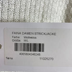 B-WARE FAINA DAMEN STRICKJACKE GR. M/L FARBE WOLLWEISS