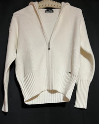 B-WARE DREIMASTER VINTAGE DAMEN STRICKJACKE Gr.XS/S Farbe Wollweiss