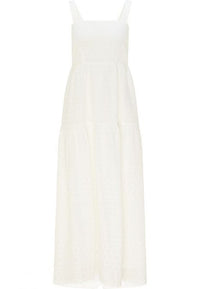 B-WARE IZIA DAMEN MAXIKLEID GR.L FARBE WEISS
