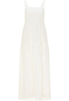 B-WARE IZIA DAMEN MAXIKLEID GR.L FARBE WEISS