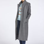 B-WARE MYMO DAMEN MANTEL GR.M FARBE GRAU MELANGE