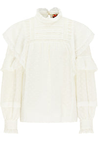 B-WARE MYMO ROCKS DAMEN BLUSE GRÖSSE L Farbe Weiss