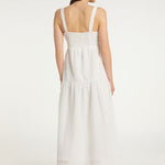 B-WARE IZIA DAMEN MAXIKLEID GR.L FARBE WEISS