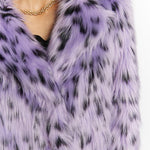 B-WARE FAINA DAMEN MANTEL GR.S FARBE LILA SCHWARZ