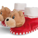 NICI Babyschuhe mit Rassel FC BAYERN Bär Berni 49083 - NICI Rasselschuhe 11cm