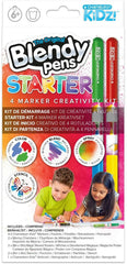 The Original Blendy Pens Starter 4 Marker Crativity Kit Farben mischen Schablone