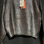 B-WARE myMo Strickpullover nolie Gr.M/L Farbe Silber Schwarz