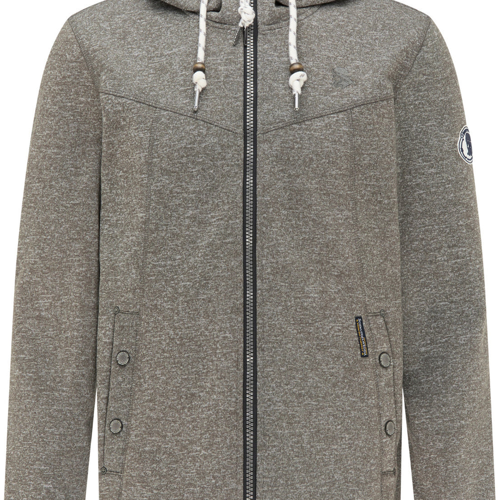 B-WARE Schmuddelwedda Herren Funktionsjacke aus Strickfleece Gr.M Farbe Grau Me