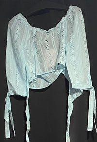 B-WARE MYMO DAMEN BLUSE Gr.S Farbe Hellblau