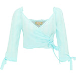 B-WARE MYMO DAMEN BLUSE Gr.S Farbe Hellblau