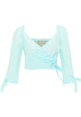 B-WARE MYMO DAMEN BLUSE Gr.S Farbe Hellblau