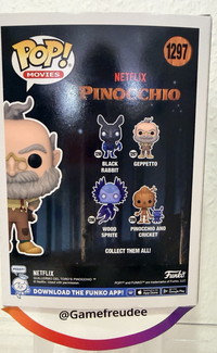 Pinocchio Netflix Geppetto POP Filme #1297 Vinyl Figur FUNKO