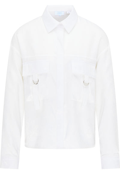 B-WARE USHA BLUE LABEL DAMEN BLUSE Gr.M Farbe Weiss