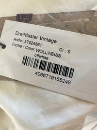 B-WARE DREIMASTER VINTAGE DAMEN LANGARMBLUSE Gr. S Farbe Wollweiss