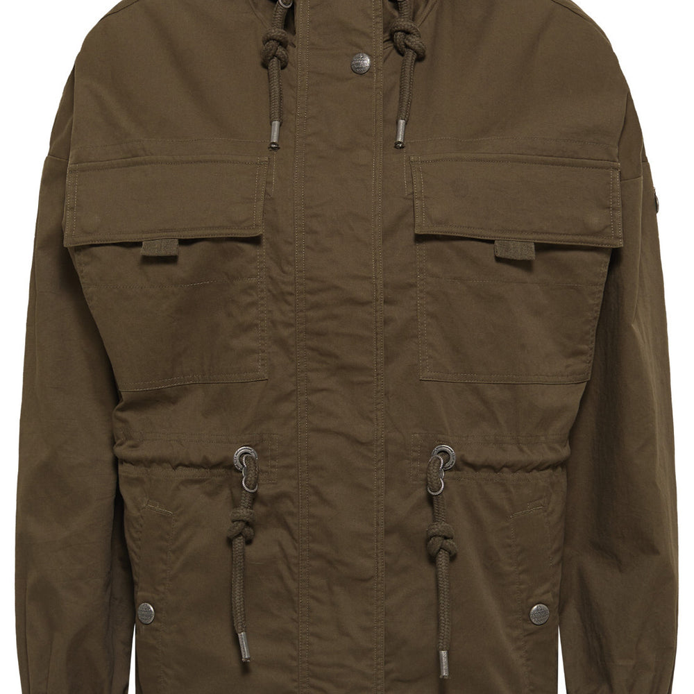 B-WARE DREIMASTER VINTAGE DAMEN ÜBERGANGSJACKE Gr. L Farbe Moosgrün