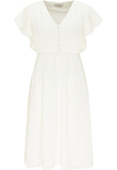 B-WARE USHA FESTIVAL DAMEN SOMMERKLEID Gr. L Farbe Wollweiss