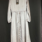 B-WARE DreiMaster Klassik Damen Midikleid Gr. S Farbe Graublau