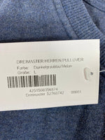 B-WARE DREIMASTER HERREN PULLOVER Gr. L Farbe DUNKELGRAUBLAU MELANGE