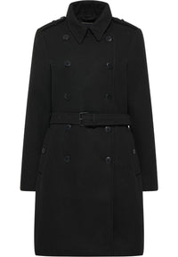 B-WARE DREIMASTER KLASSIK DAMEN ÜBERGANGSMANTEL Gr.L Farbe Schwarz