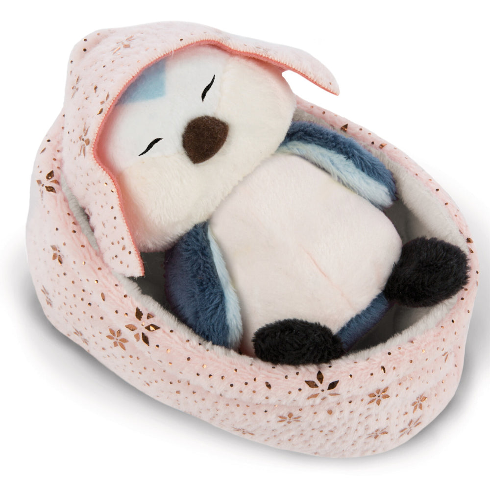 NICI Kuscheltier Vogel Andoli schlafend im Körbchen NICI GREEN